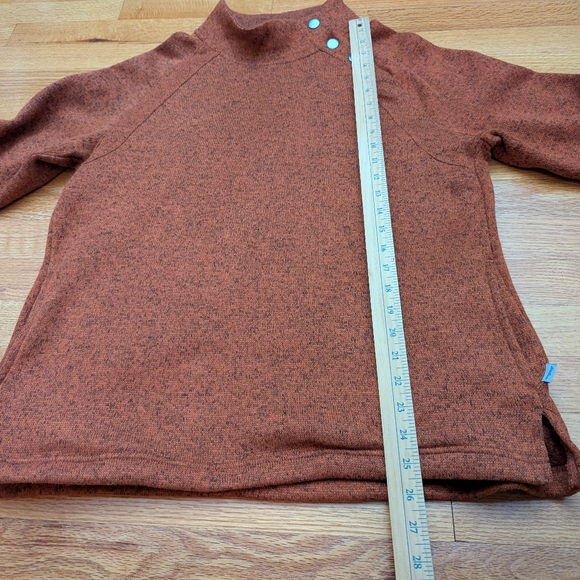 Eddie Bauer NWOT Rust Radiator FreeHeat Fleece Raglan Snap Funnel Pullover L - Picture 11 of 14